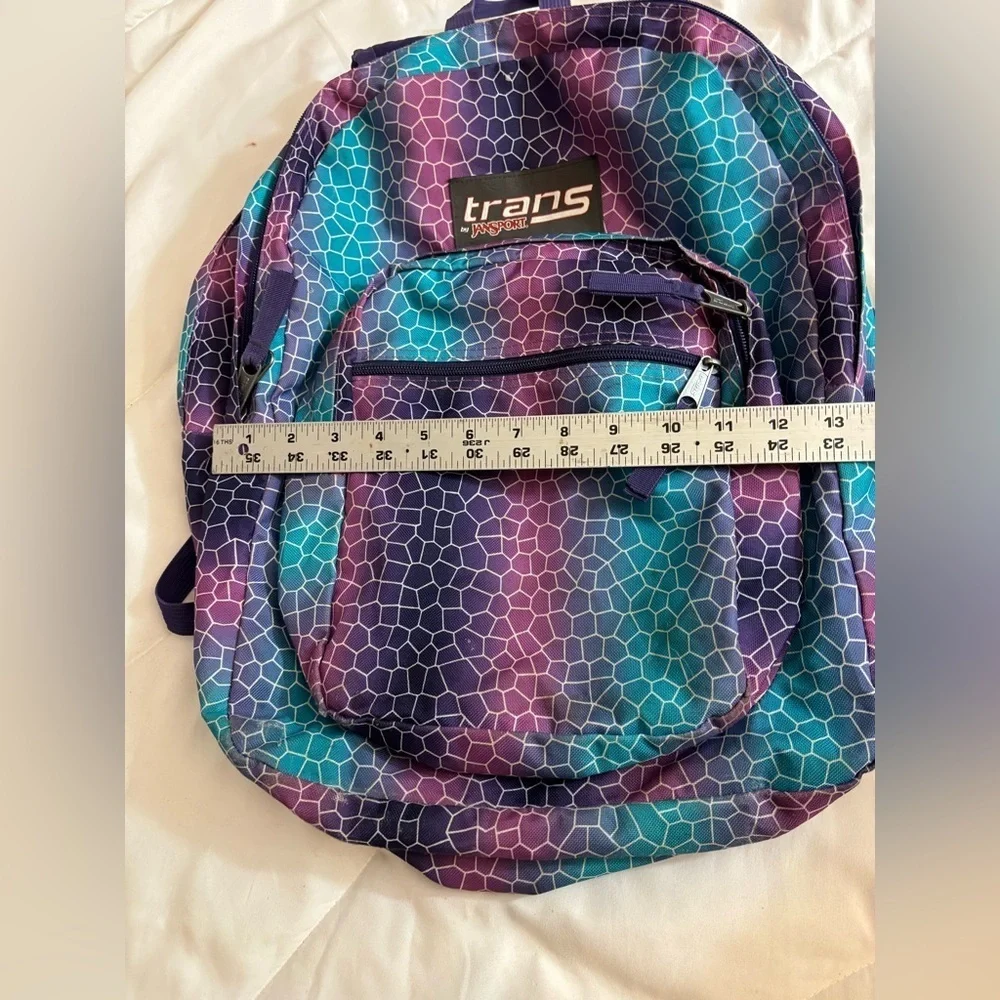 Trans Jansport Purple Blue Teal Mermaid Backpack